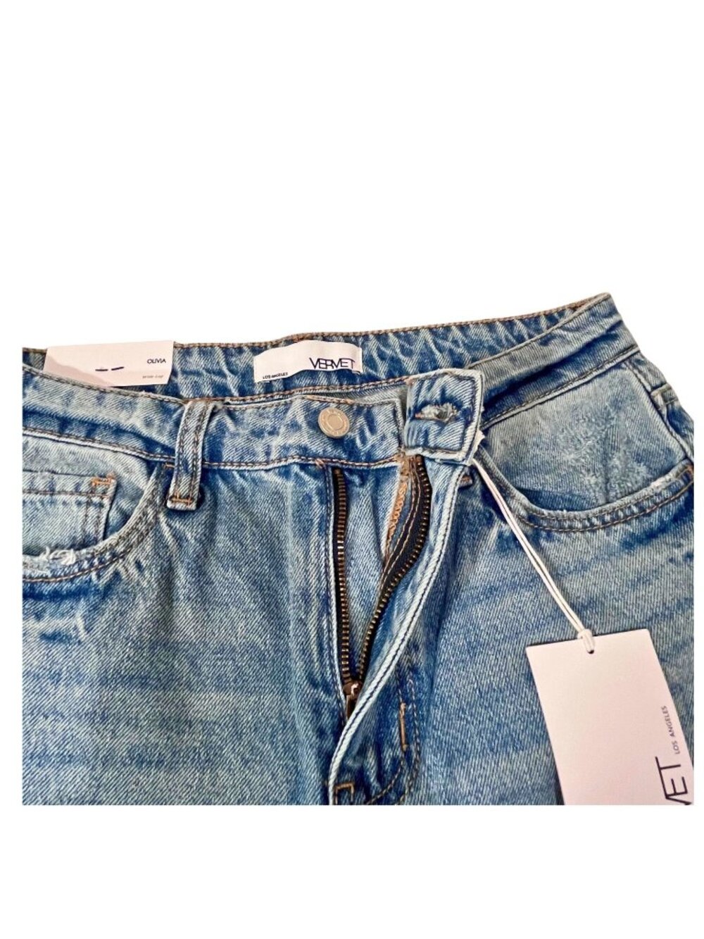VERVET | NWT Olivia 100% Cotton High Rise Full Length Wide Leg Jeans - Size 26/2